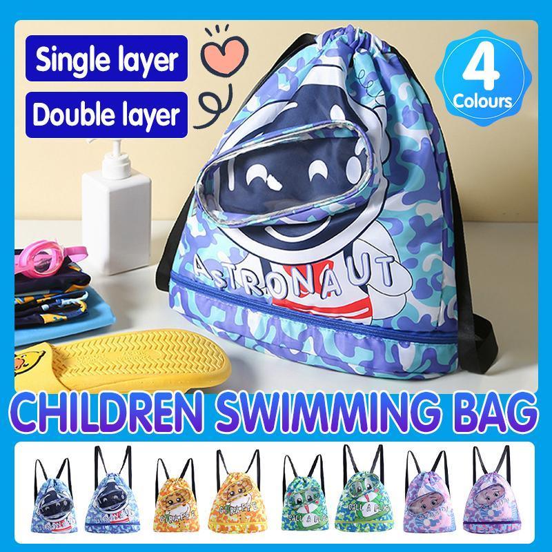 Waterproof Swim Backpack Durable Storage Bag Beach Pool Outdoor Travel - Yellow-Small (Single layer)