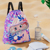 Waterproof Swim Backpack Durable Storage Bag Beach Pool Outdoor Travel - Yellow-Small (Single layer) - 45-Degree Angle