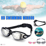 Unisex Swimming Goggles Waterproof Anti Fog Adjustable Swim Glasses for Men Women - Grey