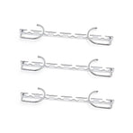 Clothes Hanger Space Saving Hook Folding Wardrobe Multipurpose Rack Coat Pants - 3PCS