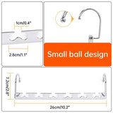 Clothes Hanger Space Saving Hook Folding Wardrobe Multipurpose Rack Coat Pants - 6PCS - Side View