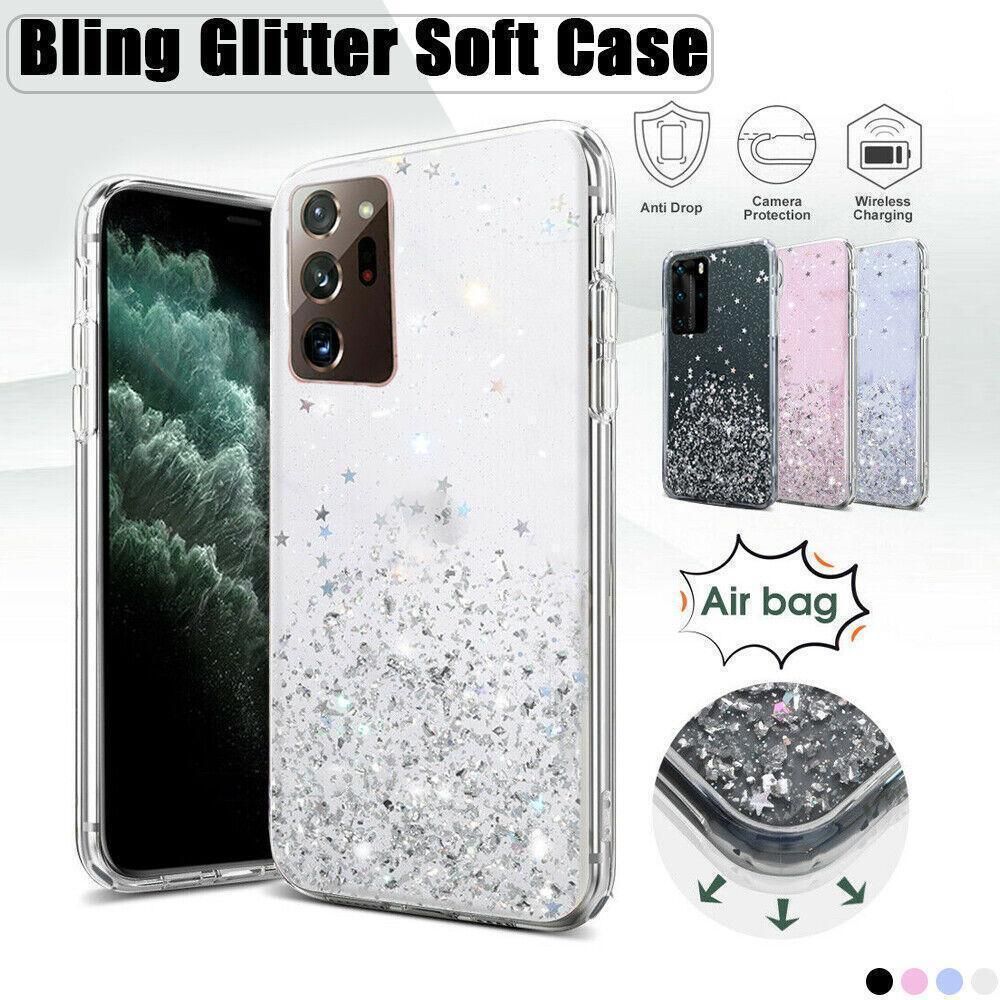For Samsung Galaxy S20 Fe S21 Ultra S20 Shockproof Bling Glitter Soft Case Cover
