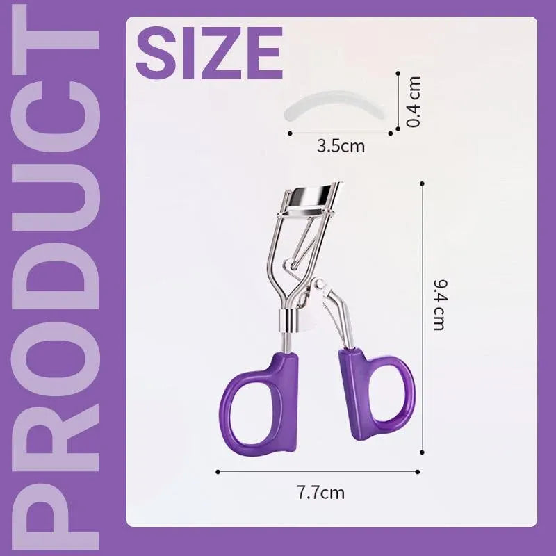 Mini Eyelash Curler with Silicone Refill Pads Make Up Tool for Women Girl Beauty
