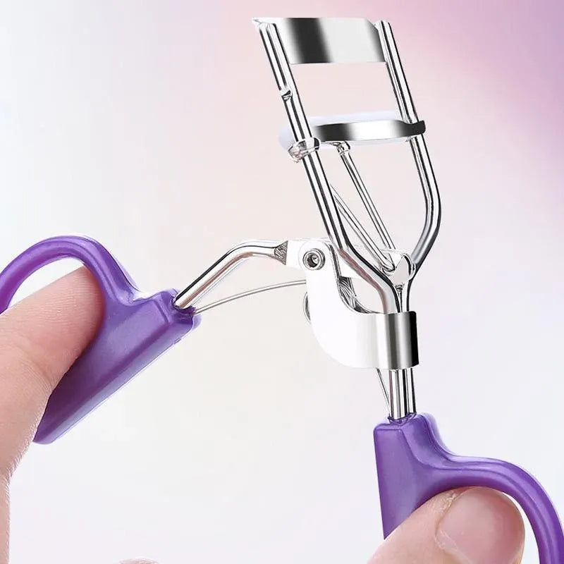 Mini Eyelash Curler with Silicone Refill Pads Make Up Tool for Women Girl Beauty