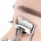 Mini Eyelash Curler with Silicone Refill Pads Make Up Tool for Women Girl Beauty - Extra Image