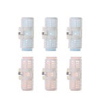 3PCS Plastic Long Hair Curler Roller Self Grip Bangs Hair Curling Styling Tools - Blue-3PCS