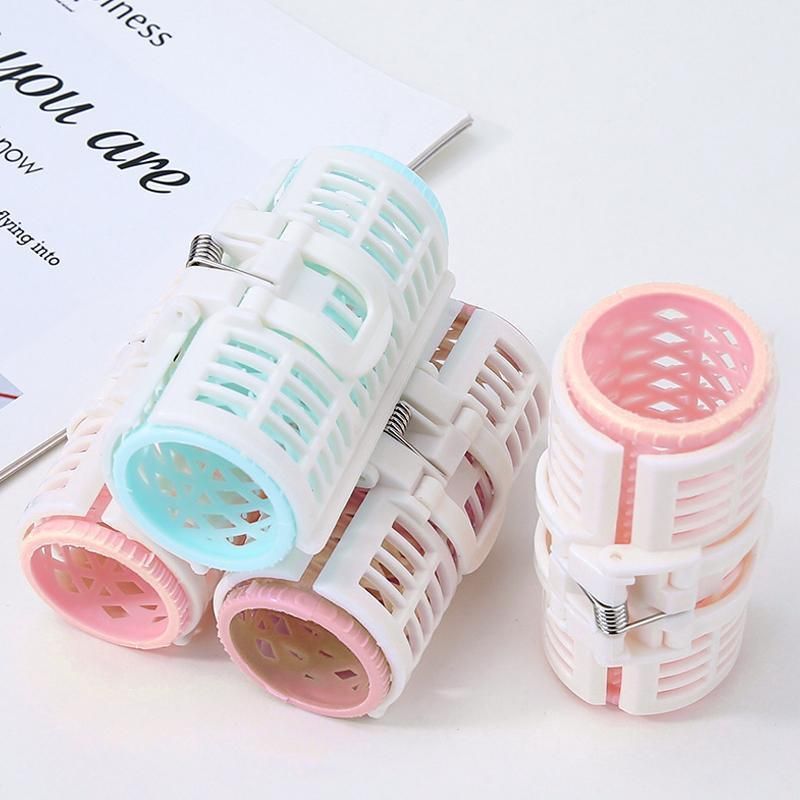 3PCS Plastic Long Hair Curler Roller Self Grip Bangs Hair Curling Styling Tools - Blue-3PCS