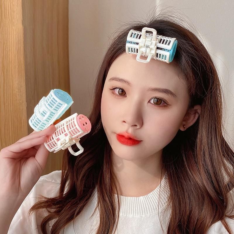 3PCS Plastic Long Hair Curler Roller Self Grip Bangs Hair Curling Styling Tools - Blue-3PCS