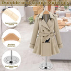 1-Piece Beige Adjustable T-Shaped Garment Display Stand