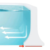 100-300CM Silicone Shower Water Barrier Bathroom Waterproof Strip Self-Adhesive - 100CM - Top-Down View