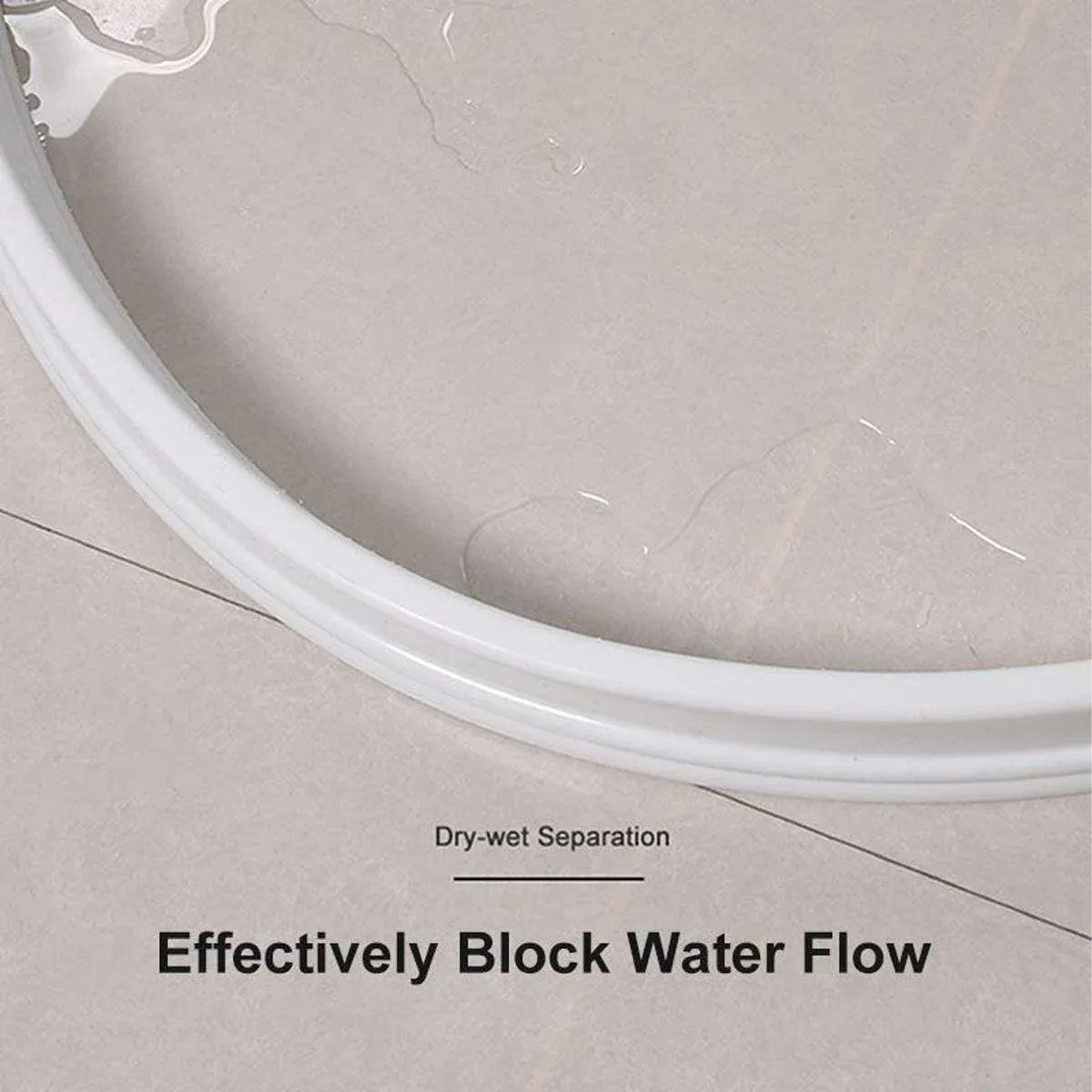 100-300CM Silicone Shower Water Barrier Bathroom Waterproof Strip Self-Adhesive - 100CM