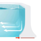 100-300CM Silicone Shower Water Barrier Bathroom Waterproof Strip Self-Adhesive - 100CM - Top-Down View