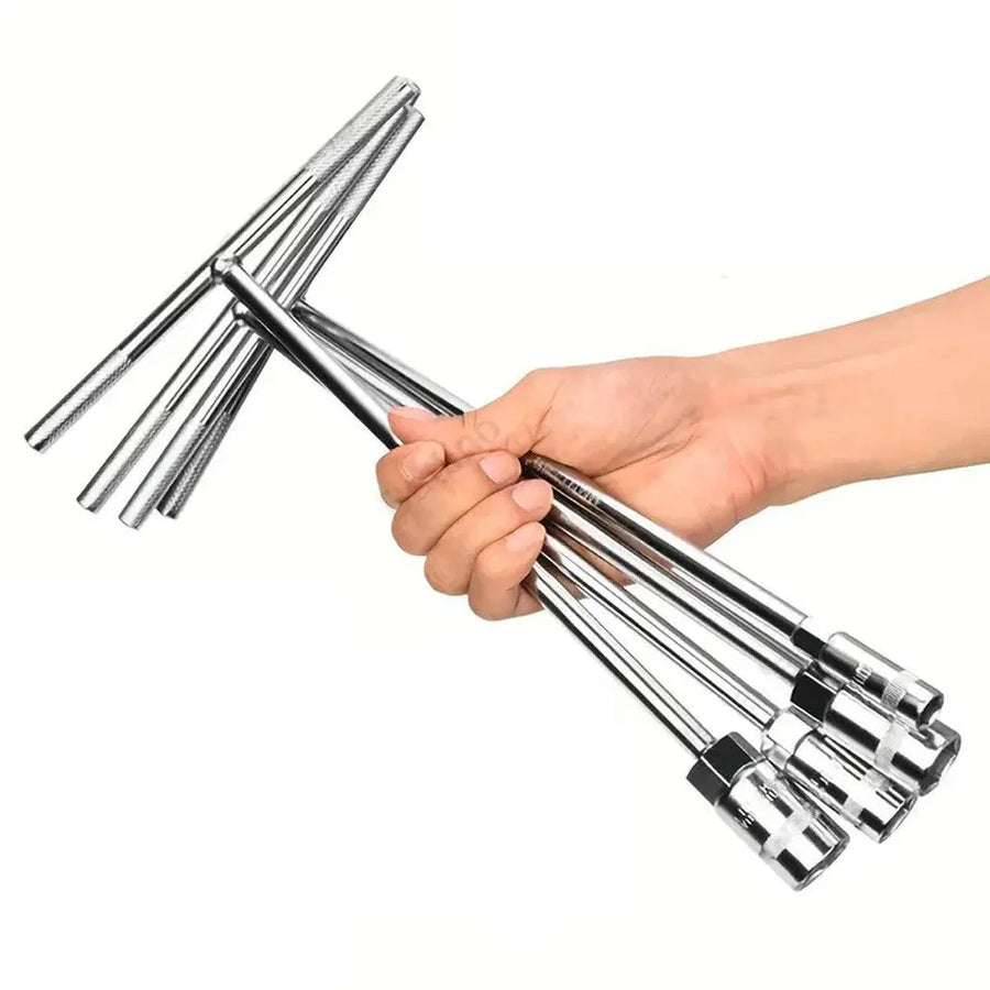 6-19mm Steel T Shaped Hex Wrench Hand Tool Spanner Socket Adapter Repair - 12mm