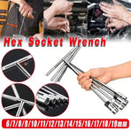 6-19mm Steel T Shaped Hex Wrench Hand Tool Spanner Socket Adapter Repair - 15mm