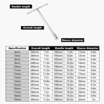 6-19mm Steel T Shaped Hex Wrench Hand Tool Spanner Socket Adapter Repair - 18mm