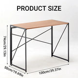 Foldable Computer Desk Portable Stable Space Saving Non-Slip Feet - Side View