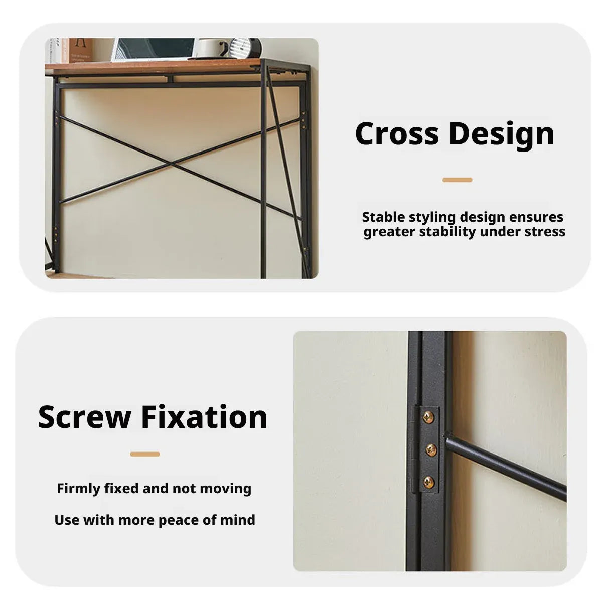 Foldable Computer Desk Portable Stable Space Saving Non-Slip Feet