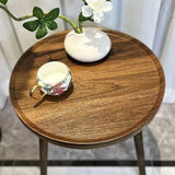 Small Tea Table Basic Model Round Coffee Table Living Room Sofa Corner Table - Top-Down View