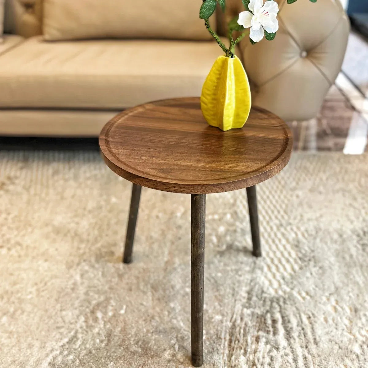 Small Tea Table Basic Model Round Coffee Table Living Room Sofa Corner Table