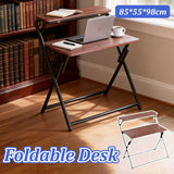 Double Layer Foldable Desk Sturdy Frame Heavy Duty for Home Office - Extra Image