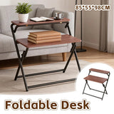 Double Layer Foldable Desk Sturdy Frame Heavy Duty for Home Office - Extra Image