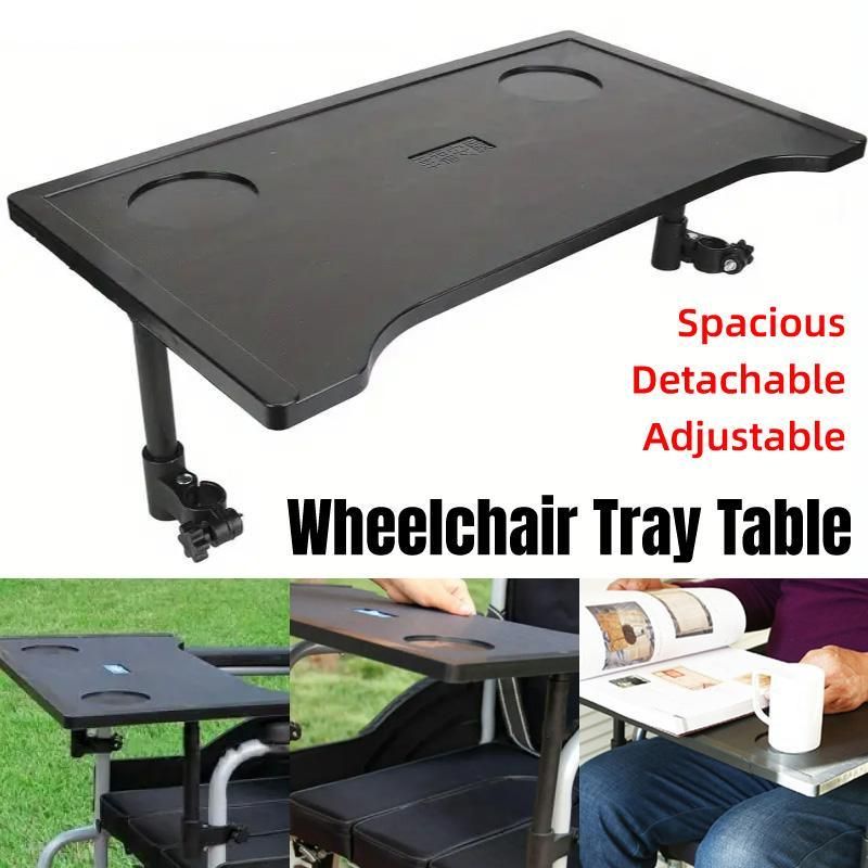 Plastic Dining Table for Wheelchair with Dining Board for Elderly Mobility Use