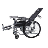 Plastic Dining Table for Wheelchair with Dining Board for Elderly Mobility Use - Low Angle