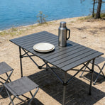 Folding Outdoor Camping Table Portable Aluminium Top Picnic Beach Garden