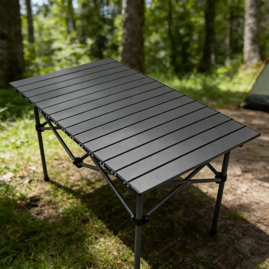 Folding Outdoor Camping Table Portable Aluminium Top Picnic Beach Garden