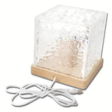 Water Ripple Atmosphere Lamp Square Table Lamp For Bedroom Bed Head Lighting - Front View