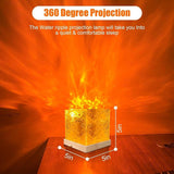 Water Ripple Atmosphere Lamp Square Table Lamp For Bedroom Bed Head Lighting - Side View