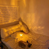 Water Ripple Atmosphere Lamp Square Table Lamp For Bedroom Bed Head Lighting - Top-Down View