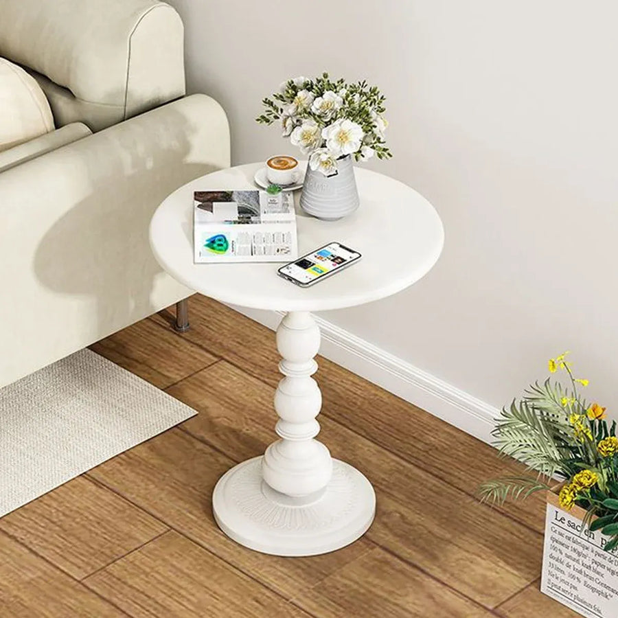 Nordic Retro Wrought Iron Small Round Coffee Table For Living Room Sofa Side