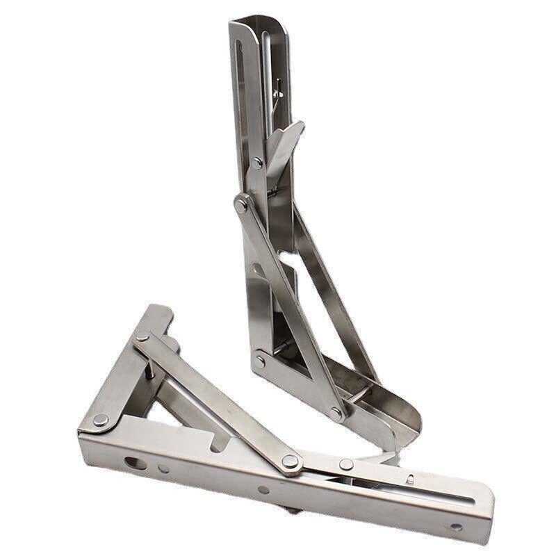 10-20" Heavy-Duty Stainless Steel Folding Table Bracket 200Kg Load - 14In(2PCS)