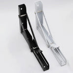 Traderight Table Bracket Folding Stainless Steel 150KG Wall Shelf Bench 2PCS - Black 20in