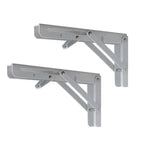 Traderight Table Bracket Folding Stainless Steel 150KG Wall Shelf Bench 2PCS - White 20in