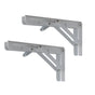 Traderight Table Bracket Folding Stainless Steel 150KG Wall Shelf Bench 2PCS - White 20in