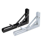 Traderight Table Bracket Folding Stainless Steel 150KG Wall Shelf Bench 2PCS - White 20in - Side View
