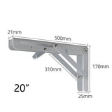 Traderight Table Bracket Folding Stainless Steel 150KG Wall Shelf Bench 2PCS - White 20in - Extra Image