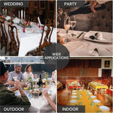 10pcs Round Tablecloth Solid Color Waterproof PEVA Table Cover 213cm Diameter - Black - Low Angle