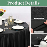 10pcs Round Tablecloth Solid Color Waterproof PEVA Table Cover 213cm Diameter - Red - Rear View