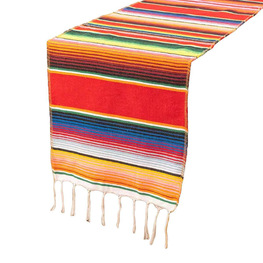 Woven Blanket Tassel Party Tablecloth Home Decoration Table Flags Cover Cloth - Rose Red