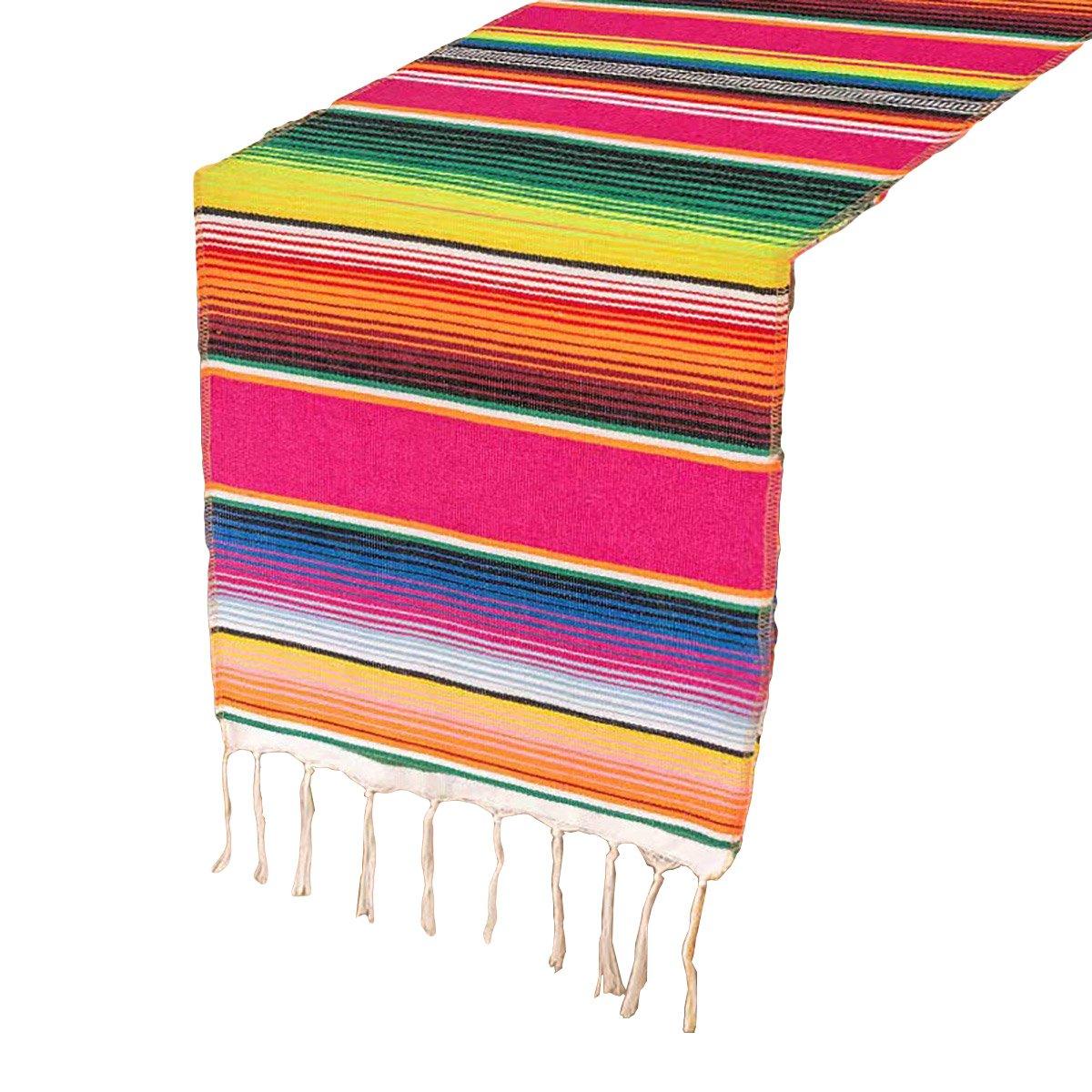 Woven Blanket Tassel Party Tablecloth Home Decoration Table Flags Cover Cloth - Rose Red