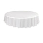 10pcs Round Tablecloth Solid Color Waterproof PEVA Table Cover 213cm Diameter - White