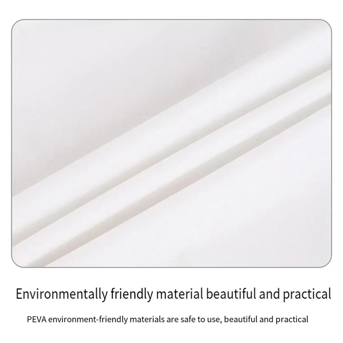 10pcs Round Tablecloth Solid Color Waterproof PEVA Table Cover 213cm Diameter - White
