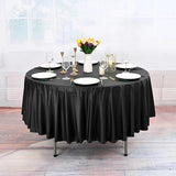 10pcs Round Tablecloth Solid Color Waterproof PEVA Table Cover 213cm Diameter - White - Extra Image