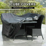 Waterproof Outdoor Furniture Cover Garden Patio Rain Uv Table Protector Chair - 120*120*74 - Side View