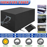 Waterproof Outdoor Furniture Cover Garden Patio Rain Uv Table Protector Chair - 123*123*74 - Front View