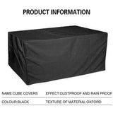 Waterproof Outdoor Furniture Cover Garden Patio Rain Uv Table Protector Chair - 123*123*74 - Extra Image