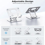 Mobile Phone Tablet Stand 360 Degree Rotating Holder Adjustable Desk Bracket